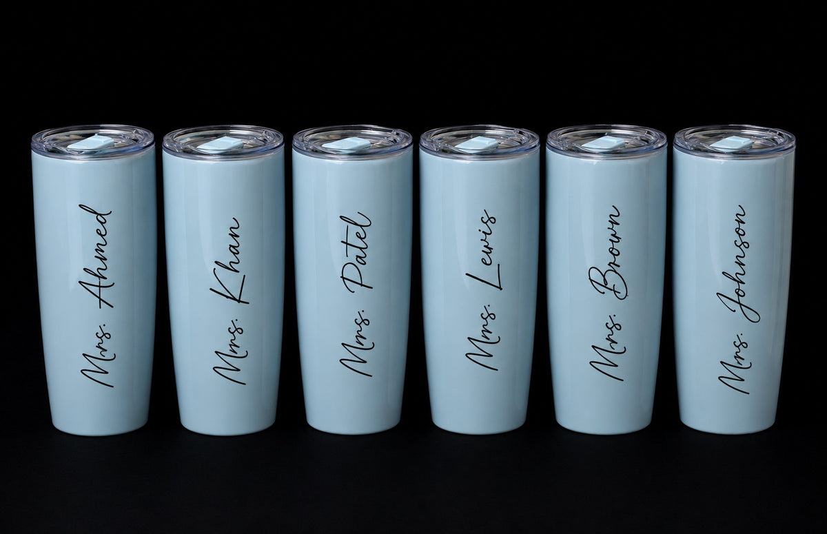 Personalised Insulated Steel Tumbler - Light Blue