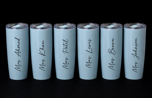 Personalised Insulated Steel Tumbler - Light Blue