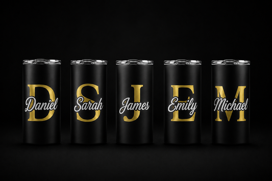 Personalised Insulated Steel Tumbler - Black